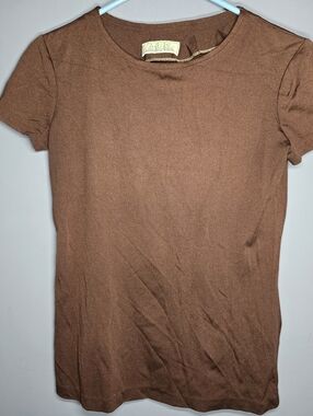 Vintage 1980s Agile Florence Walsh Shirt-Womens SMALL-Brown-Boho,casual,retro